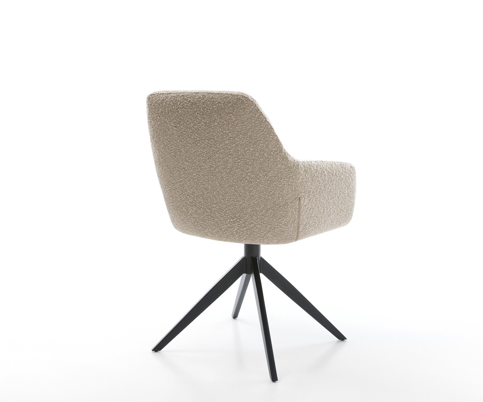 Draaistoel Pejo-Flex bouclé mud kruisframe breed zwart 360° draaibaar rocker-functie pocketveer kern 4