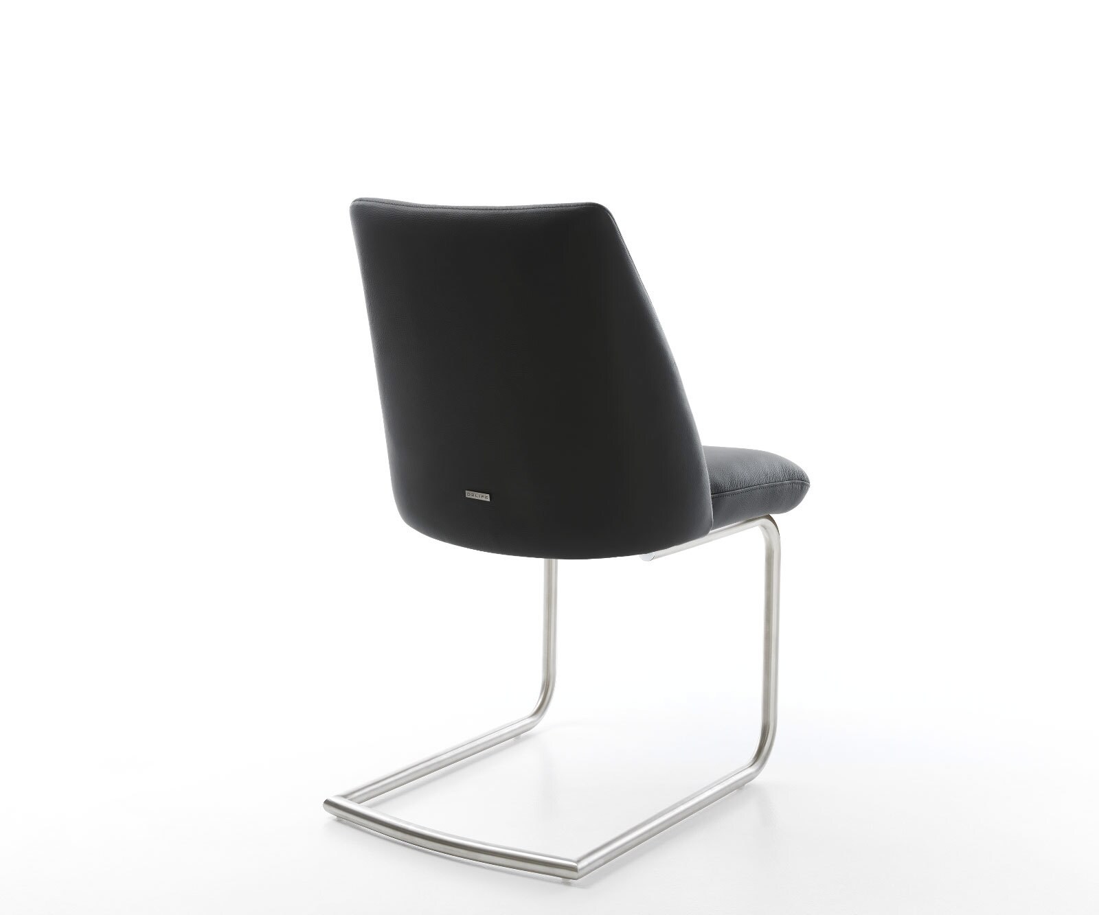 Sledemodel Elso-Flex echt leer zwart sledemodel rond roestvrij staal pocketveer kern 4