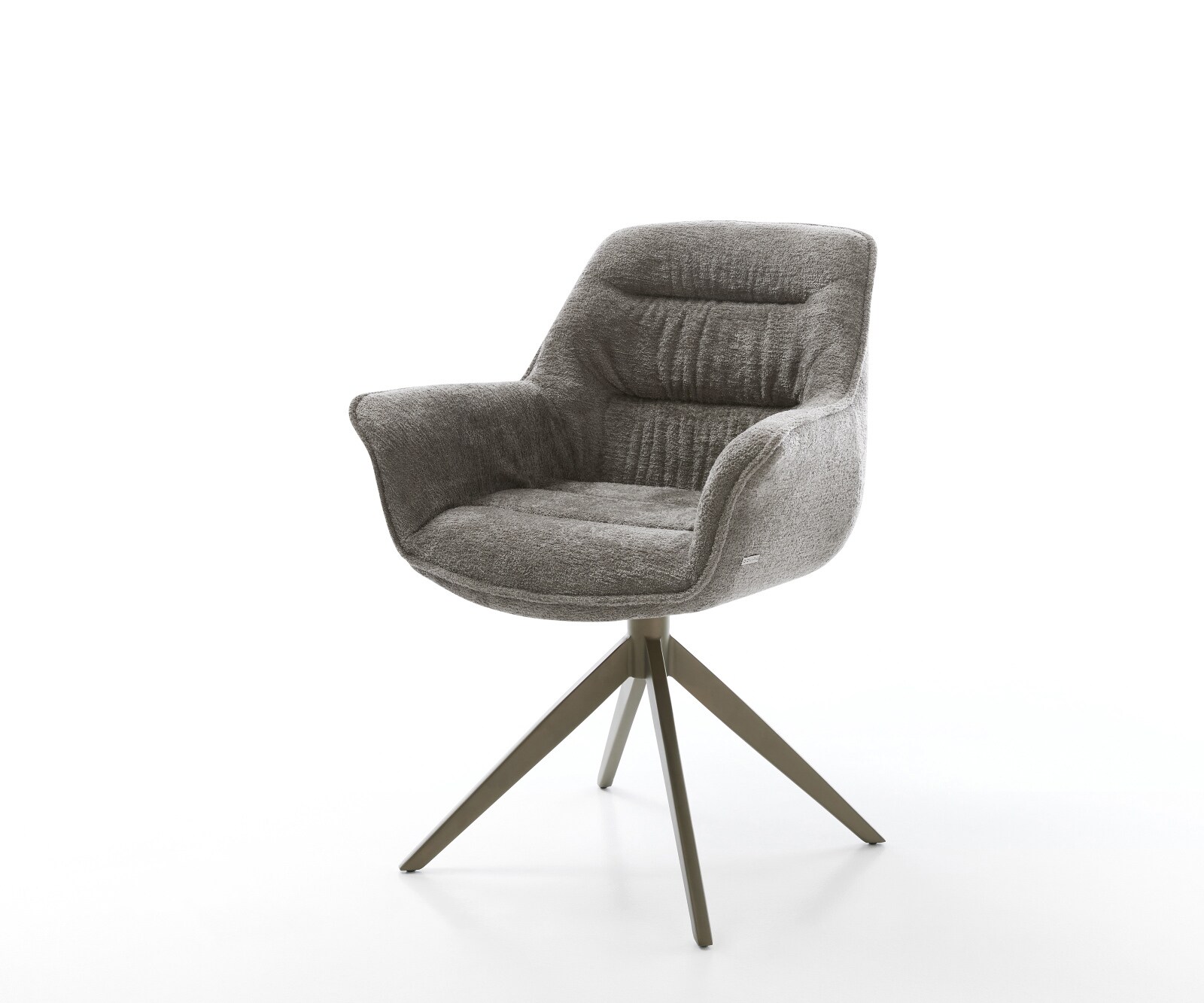 Draaistoel Kaira-Flex bouclé zacht mud kruisframe breed afwerking met titanium 360° draaibaar rocker-functie 1