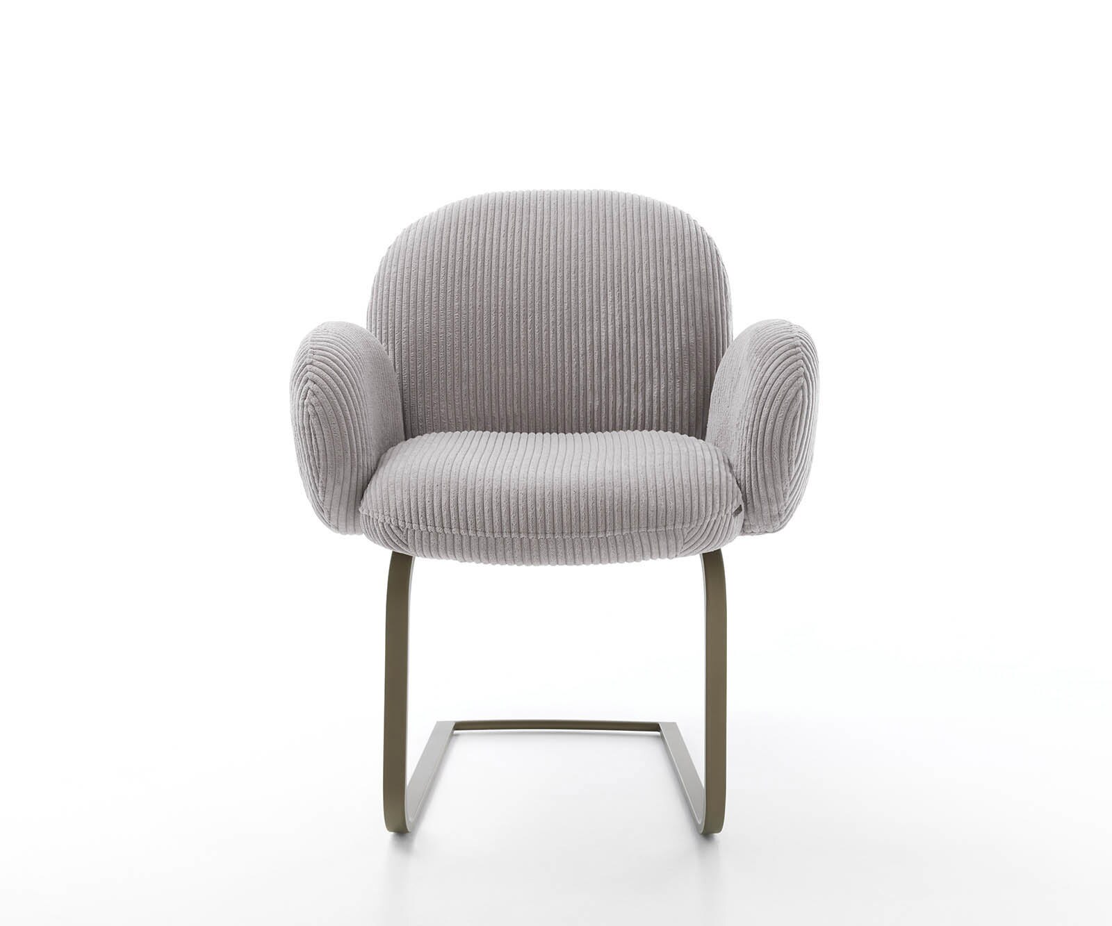 Sledemodel Nube-Flex met armleuning koord zilver grijs sledemodel vlak afwerking met titanium pocketveer kern 2