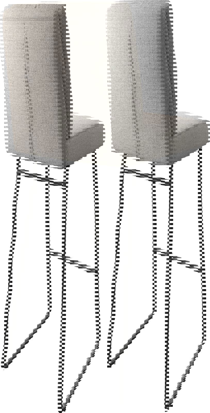 Barstoel Pela-Flex stripes lichtgrijs slipframe metaal 5