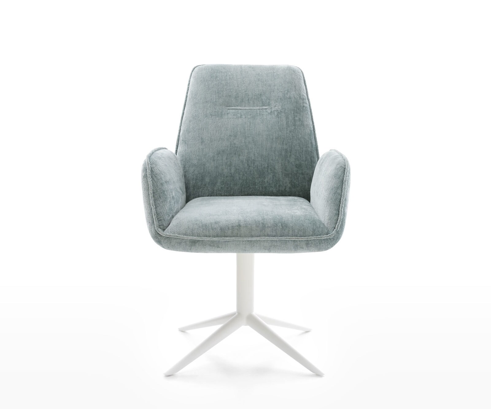 Draaistoel Zoa-Flex chenille pastelblauw kruispoot wit 360° draaibaar rocker-functie pocketveer kern 1 Draaistoel Zoa-Flex chenille pastelblauw kruispoot wit 360° draaibaar rocker-functie pocketveer kern 1