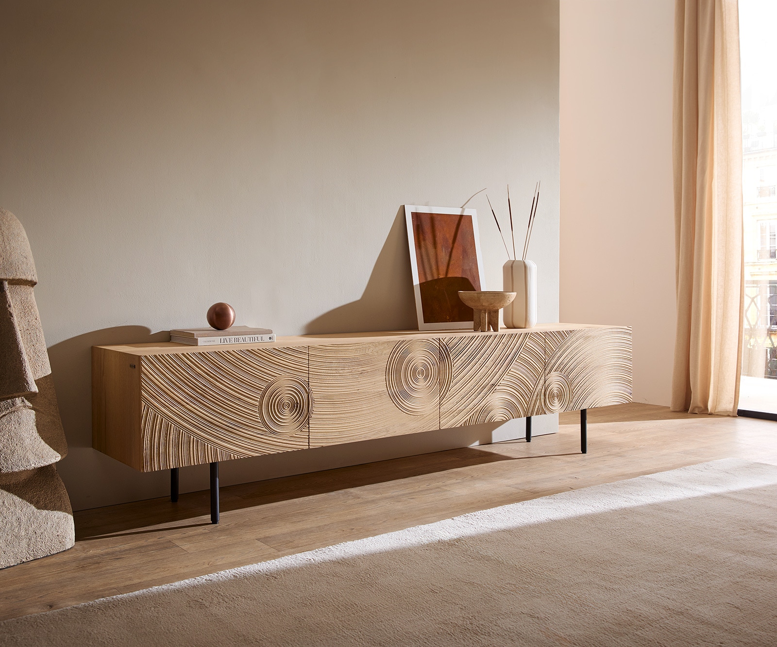 Tv-meubel Ashara 3D effect 4 Tv-meubel Ashara 3D effect 4