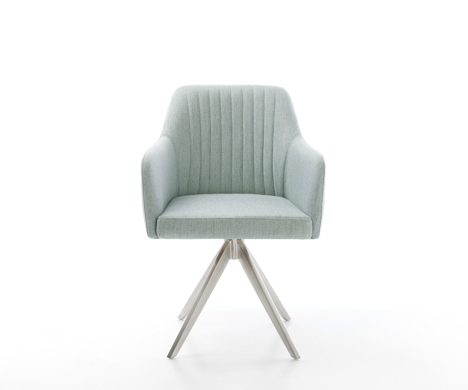 Eetkamerstoel Greg-Flex stripes mint kruisframe hoekig roestvrij staal pocketveer kern 1 Eetkamerstoel Greg-Flex stripes mint kruisframe hoekig roestvrij staal pocketveer kern 1