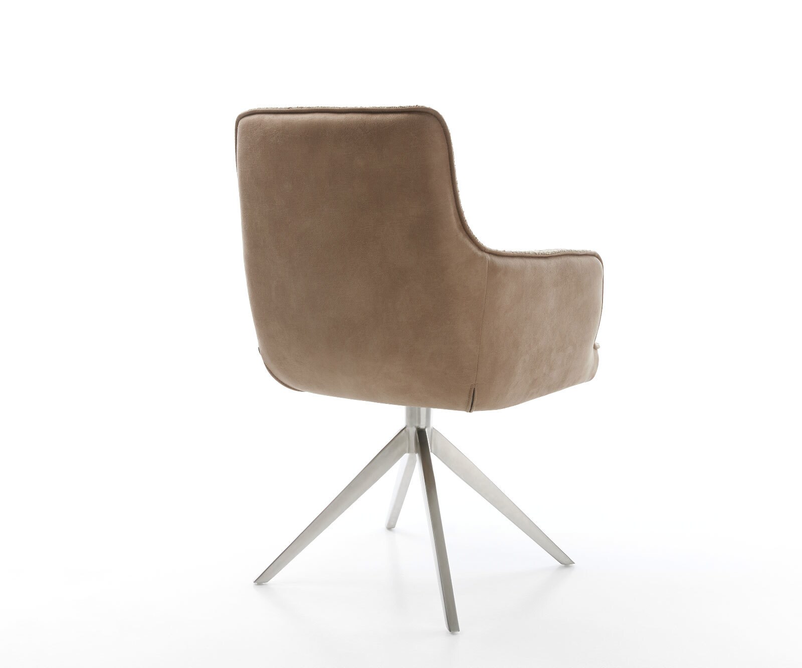 Draaistoel Heira-Flex met armleuning materiaalmix mud kruisframe breed roestvrij staal 360° draaibaar pocketveer kern 5