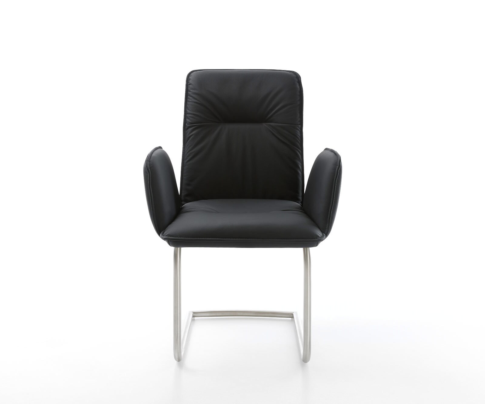 Sledemodel Vinja-Flex echt leer zwart sledemodel rond roestvrij staal 1 Sledemodel Vinja-Flex echt leer zwart sledemodel rond roestvrij staal 1