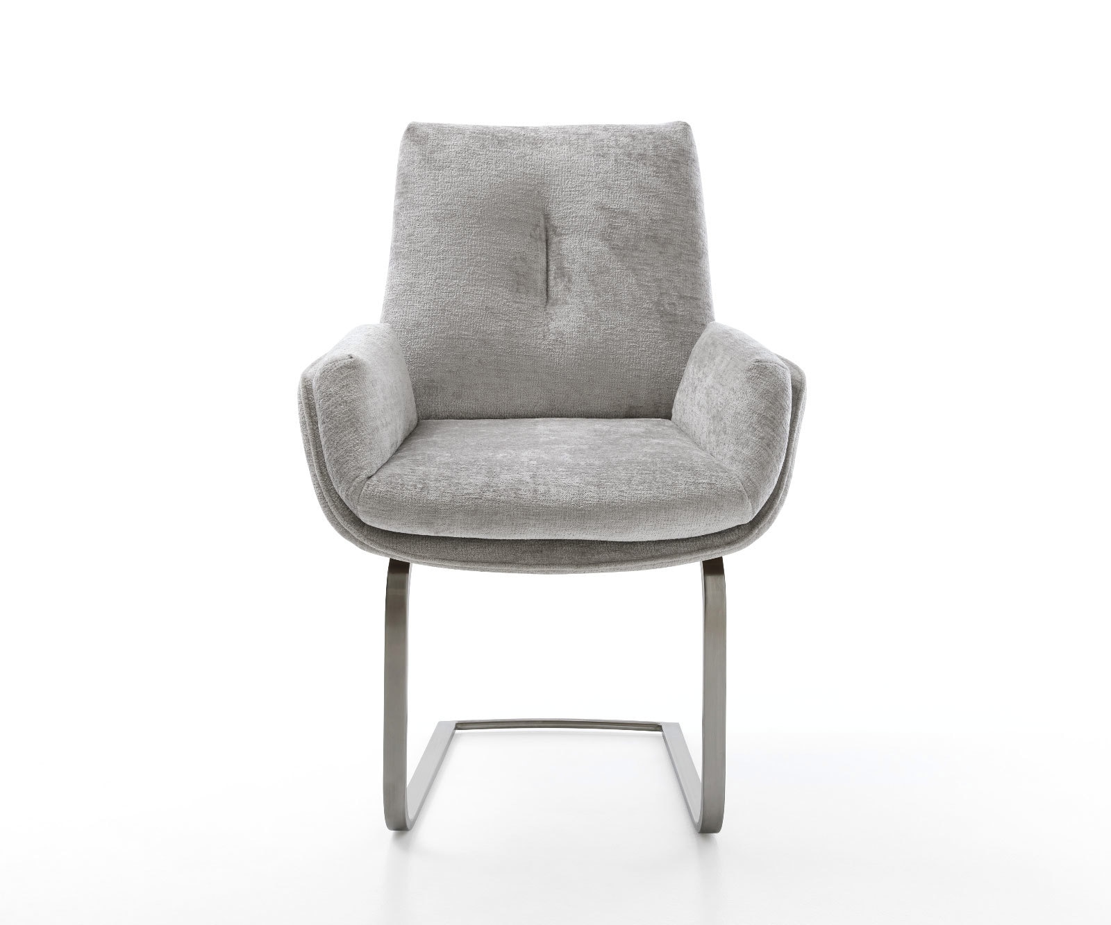 Sledemodel Clea-Flex chenille zilver grijs sledemodel vlak grafiet 2