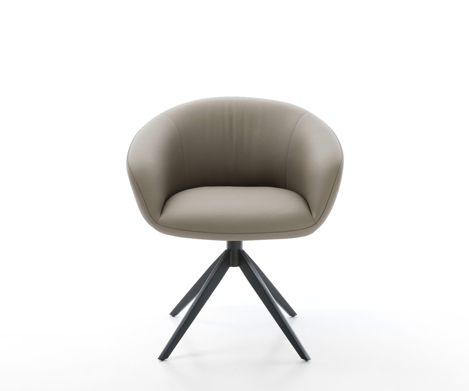 Draaistoel Vinka-Flex met armleuning echt leer mud kruisframe breed zwart 360° draaibaar rocker-functie pocketveer kern 1 Draaistoel Vinka-Flex met armleuning echt leer mud kruisframe breed zwart 360° draaibaar rocker-functie pocketveer kern 1