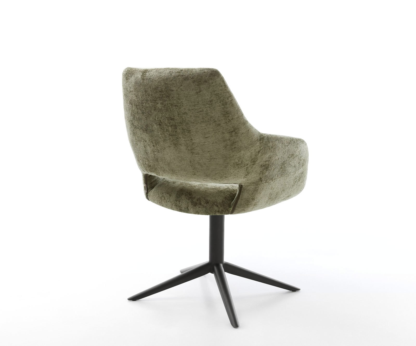 Draaistoel Yago-Flex met armleuning chenille olijfgroen kruispoot zwart 360° draaibaar rocker-functie pocketveer kern 4 Draaistoel Yago-Flex met armleuning chenille olijfgroen kruispoot zwart 360° draaibaar rocker-functie pocketveer kern 4