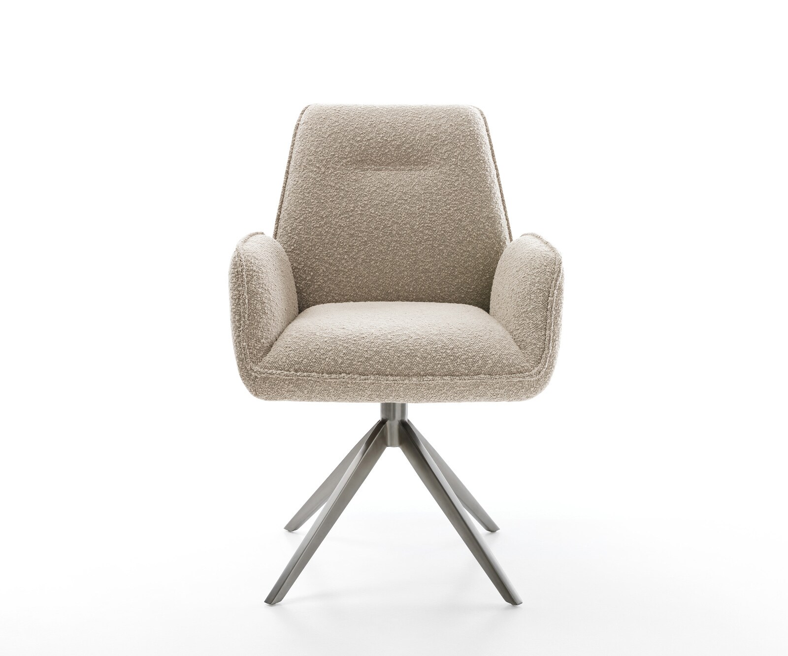 Draaistoel Zoa-Flex bouclé mud kruisframe breed grafiet 360° draaibaar rocker-functie pocketveer kern 1