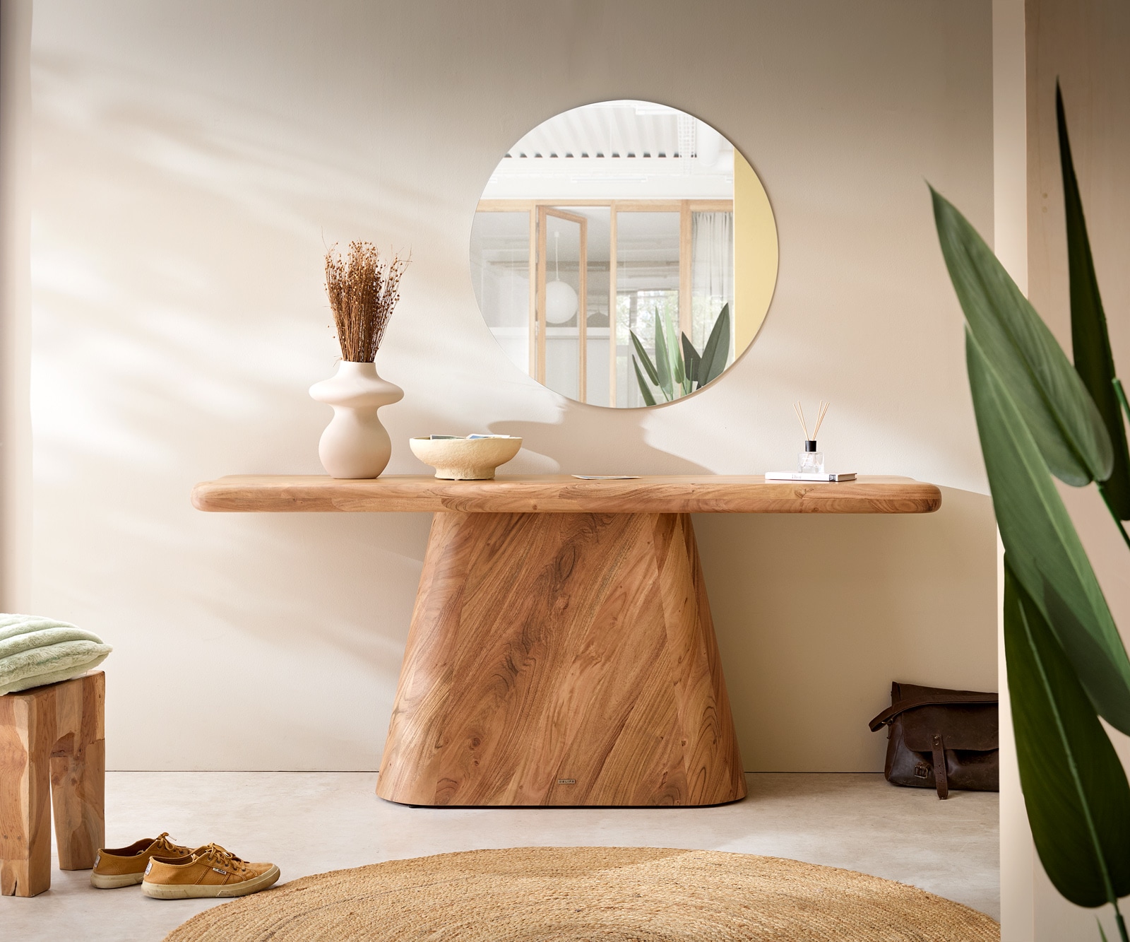 Console tafel Suva 180x45 cm natuur  acacia 1 Console tafel Suva 180x45 cm natuur  acacia 1