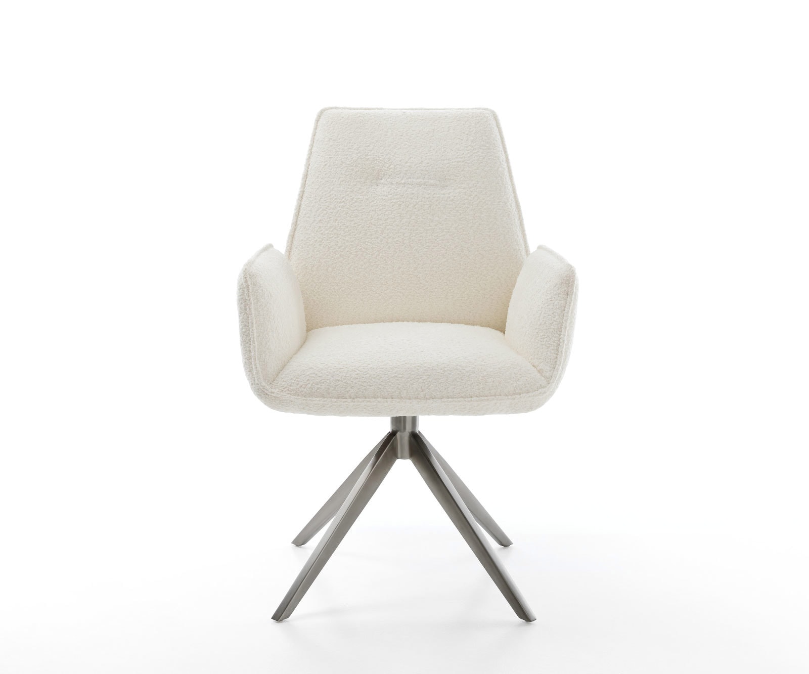 Draaistoel Zoa-Flex bouclé wit kruisframe breed grafiet 360° draaibaar rocker-functie pocketveer kern 1 Draaistoel Zoa-Flex bouclé wit kruisframe breed grafiet 360° draaibaar rocker-functie pocketveer kern 1