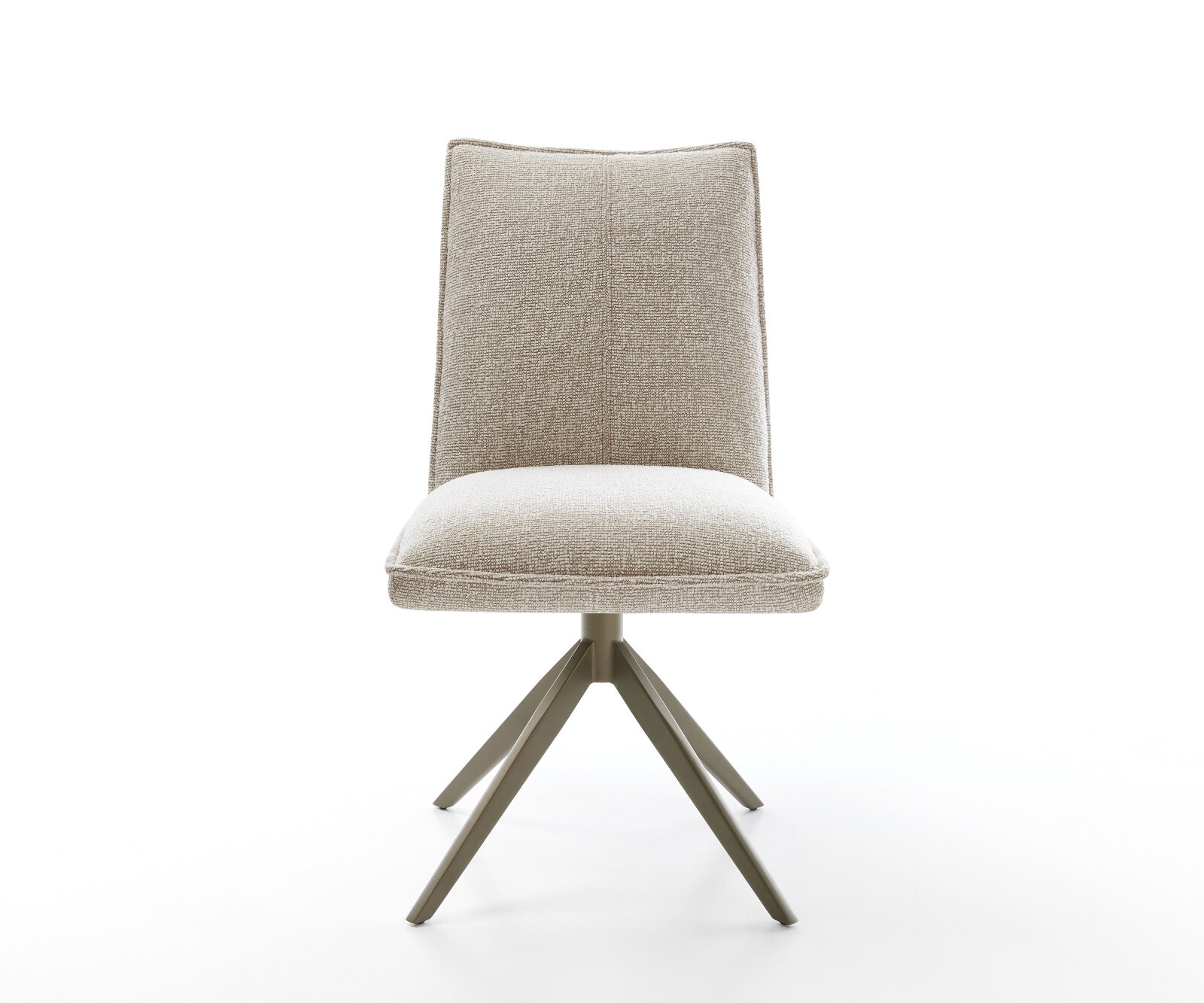 Draaistoel Lelio-Flex geweven stof beige kruisframe breed afwerking met titanium 360° draaibaar rocker-functie pocketveer kern 2