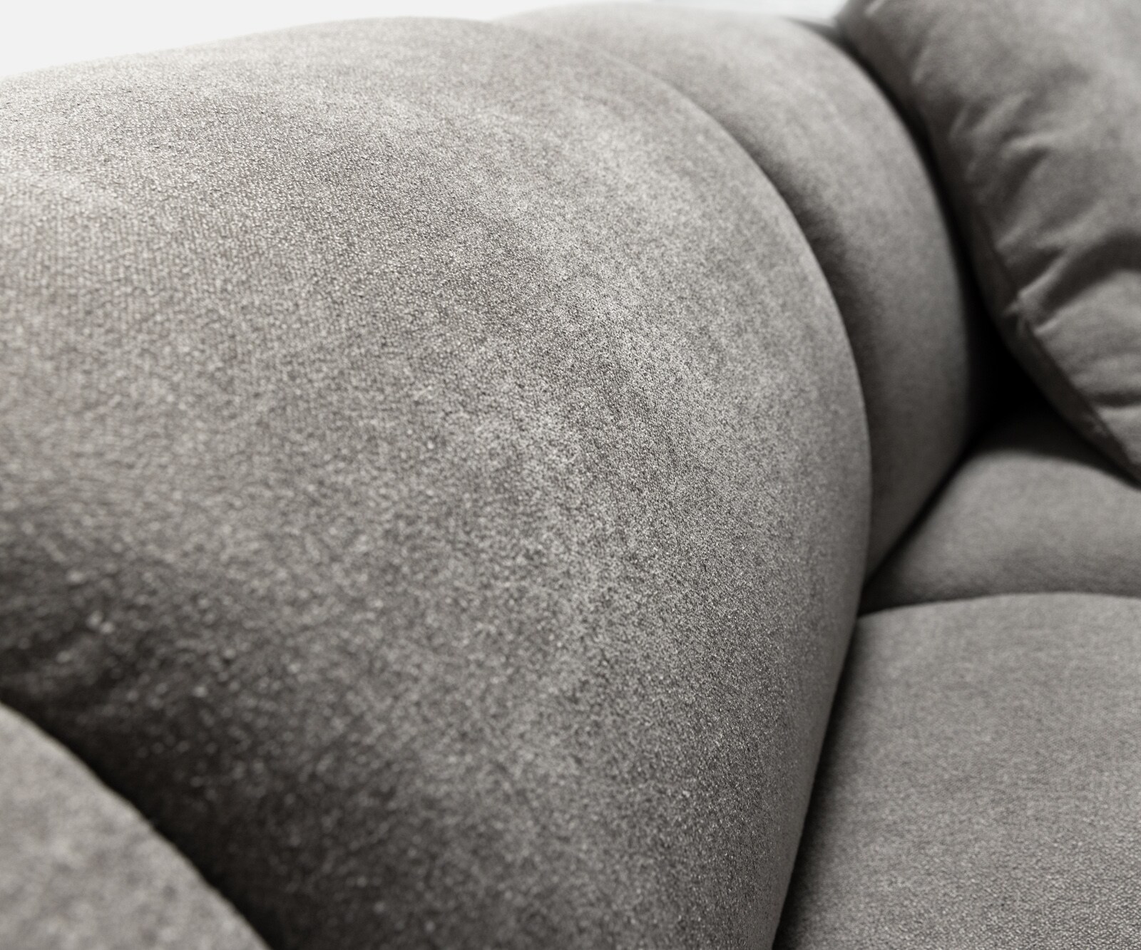 Bigsofa Lunna 470x210 cm Zachte grijze stof met structuur 3 kussens 5