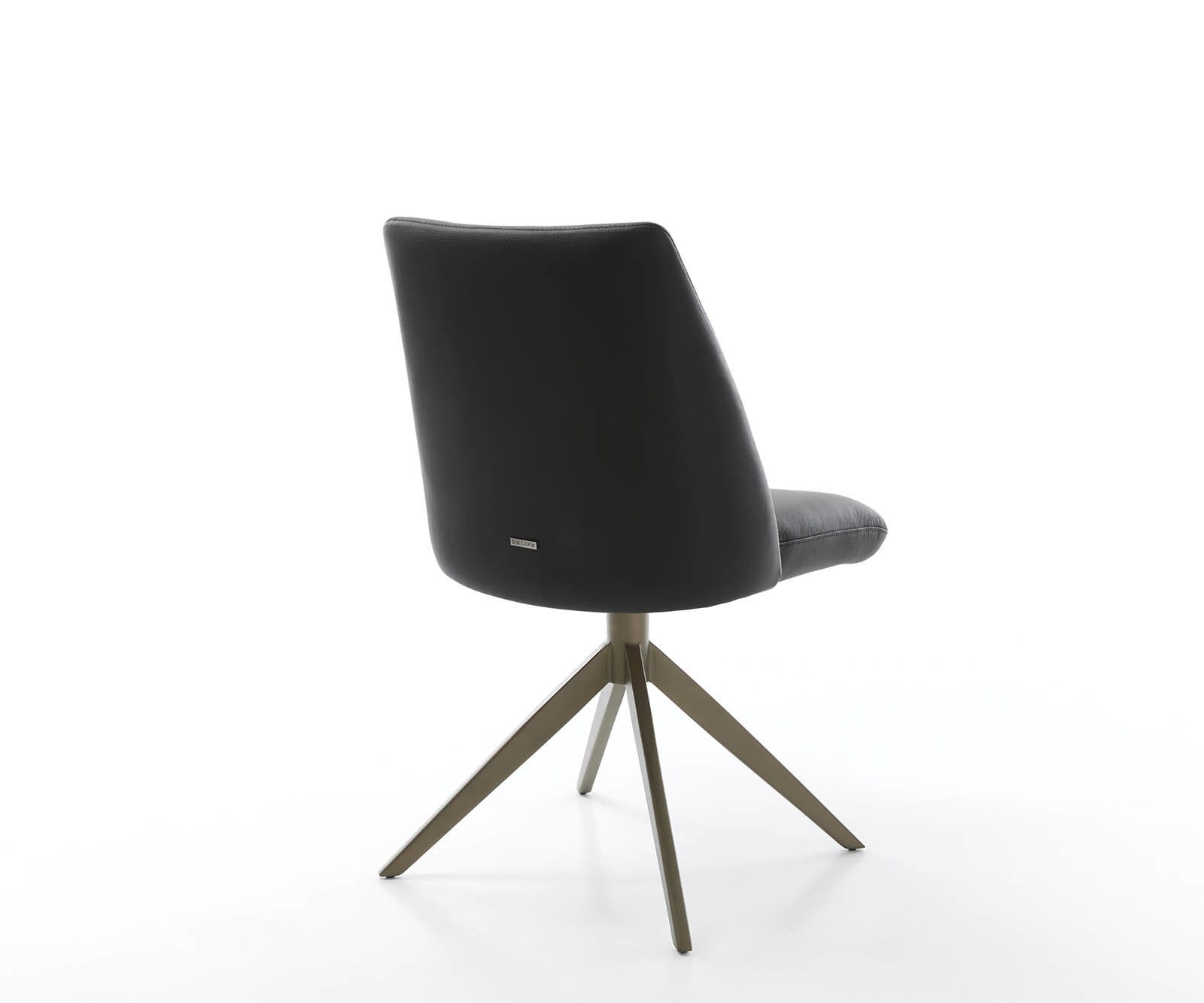 Draaistoel Elso-Flex echt leer zwart kruisframe breed afwerking met titanium 360° draaibaar pocketveer kern 4 Draaistoel Elso-Flex echt leer zwart kruisframe breed afwerking met titanium 360° draaibaar pocketveer kern 4