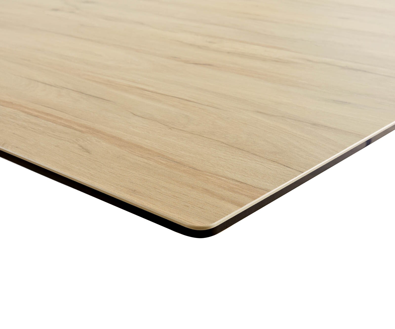 Eetkamertafel Edge 200-300x100 keramiek Laminam® Sabbia eiken kleur kruisframe rechthoek zwart uitschuifbaar 6