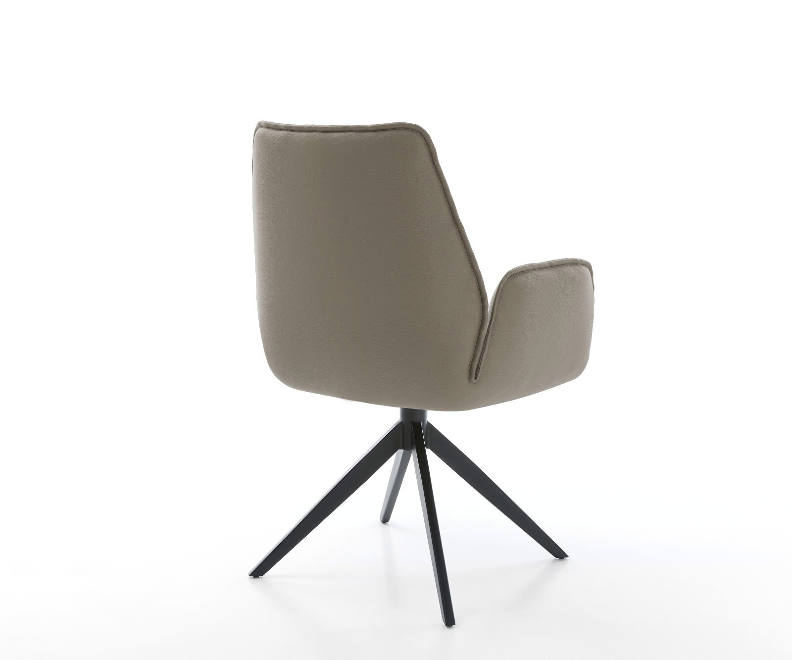 Eetkamerstoel Zoa-Flex echt leer mud kruisframe breed zwart pocketveer kern 4