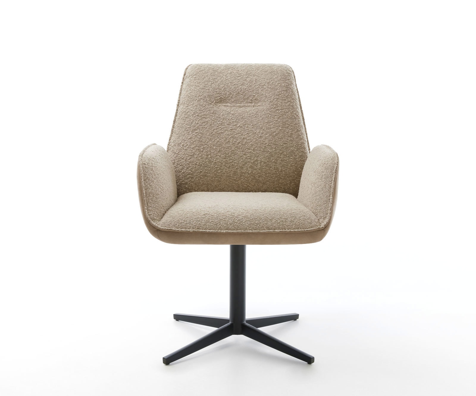 Draaistoel Zoa-Flex materiaalmix mud kruispoot zwart 360° draaibaar pocketveer kern 1 Draaistoel Zoa-Flex materiaalmix mud kruispoot zwart 360° draaibaar pocketveer kern 1