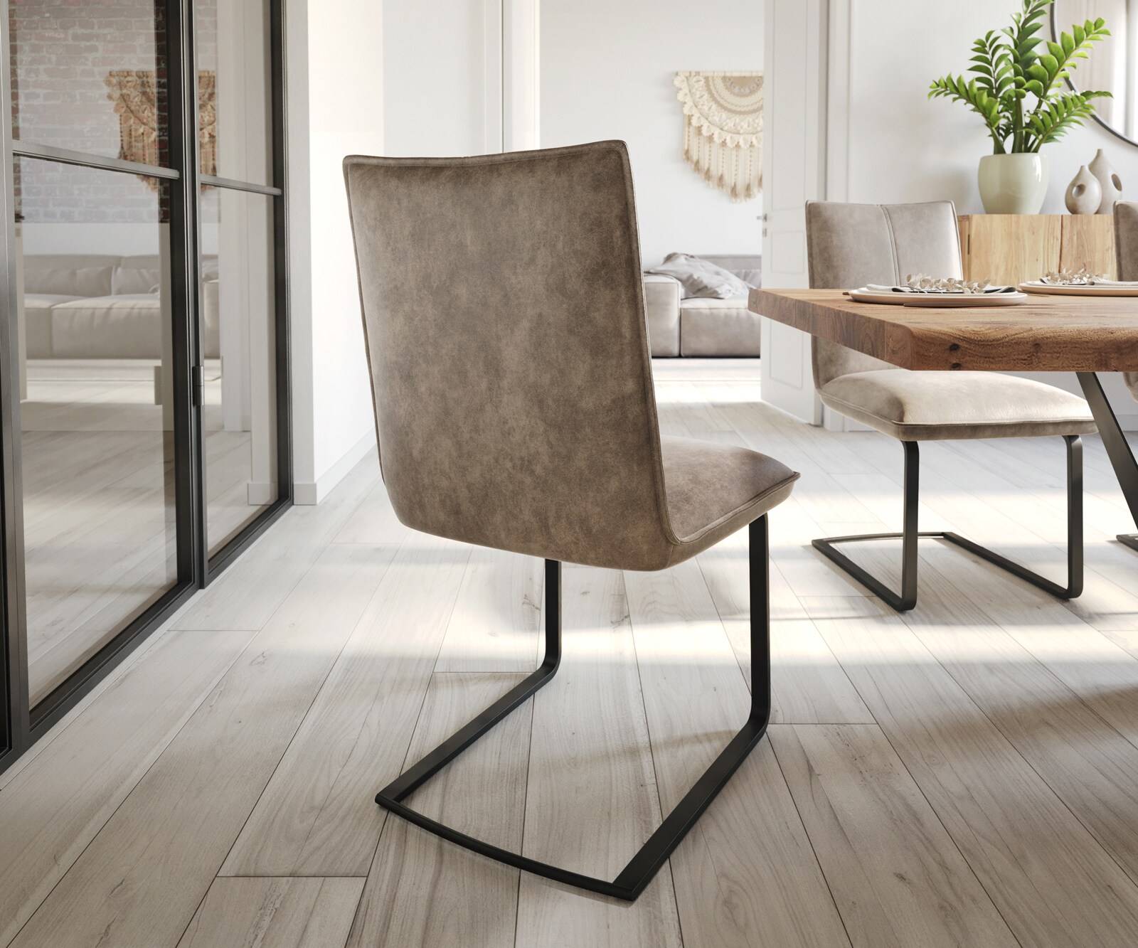 Sledemodel Lelio-Flex microvelours taupe vintage sledemodel vlak zwart pocketveer kern 4 Sledemodel Lelio-Flex microvelours taupe vintage sledemodel vlak zwart pocketveer kern 4