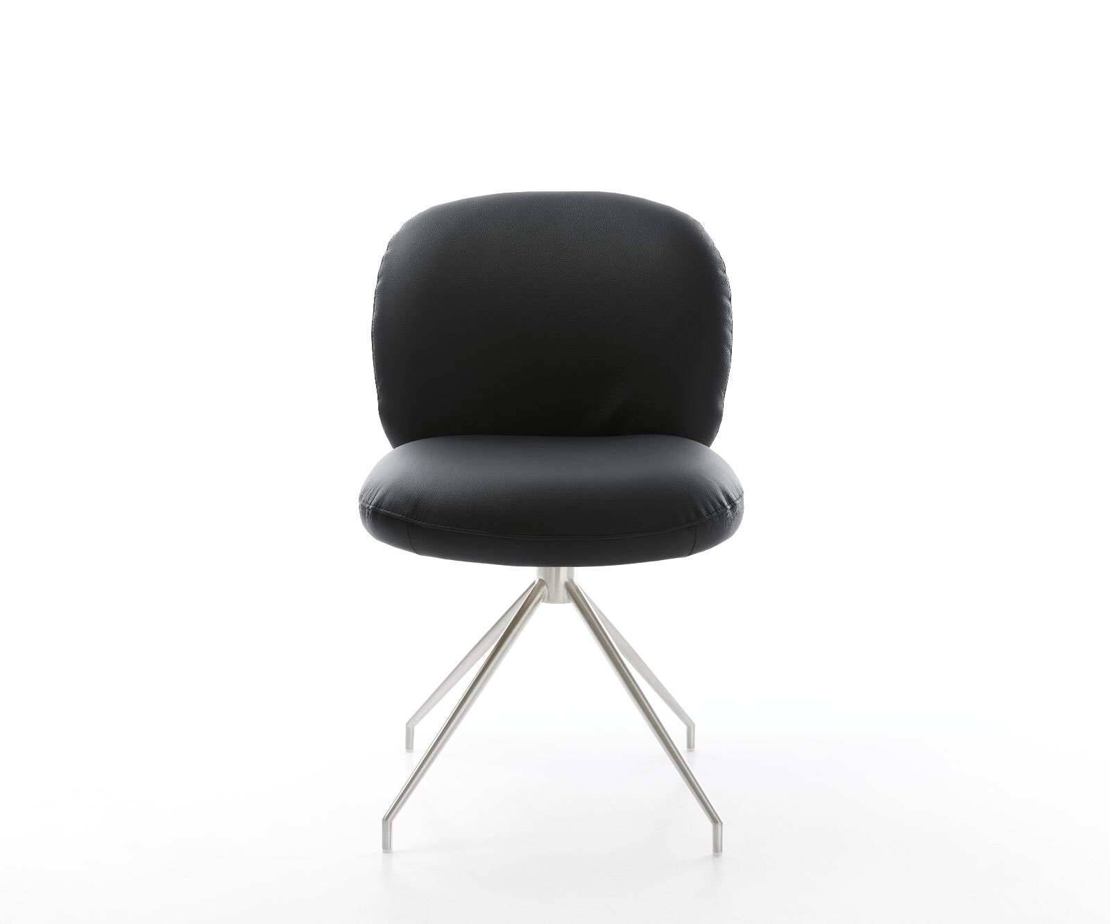 Draaistoel Nube-Flex echt leer zwart kruisframe conisch roestvrij staal 180° draaibaar pocketveer kern 1 Draaistoel Nube-Flex echt leer zwart kruisframe conisch roestvrij staal 180° draaibaar pocketveer kern 1