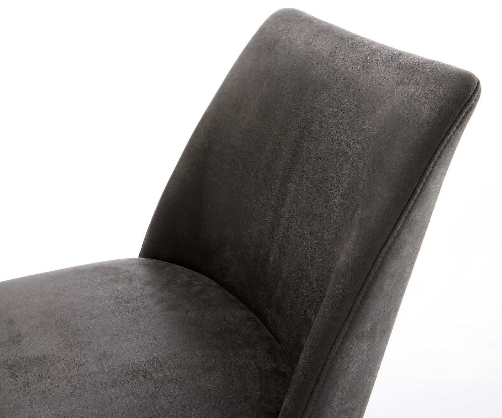 Draaistoel Elso-Flex microvelours antraciet vintage kruisframe breed afwerking met titanium 360° draaibaar rocker-functie pocketveer kern 3