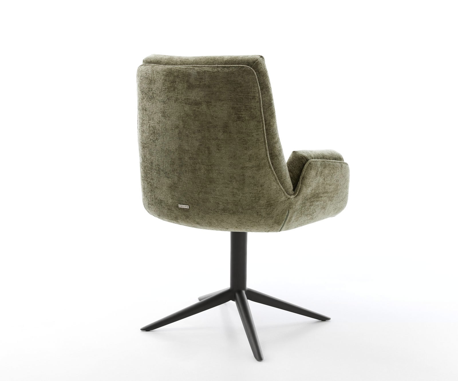 Draaistoel Clea-Flex chenille olijfgroen kruispoot zwart 360° draaibaar rocker-functie 4 Draaistoel Clea-Flex chenille olijfgroen kruispoot zwart 360° draaibaar rocker-functie 4