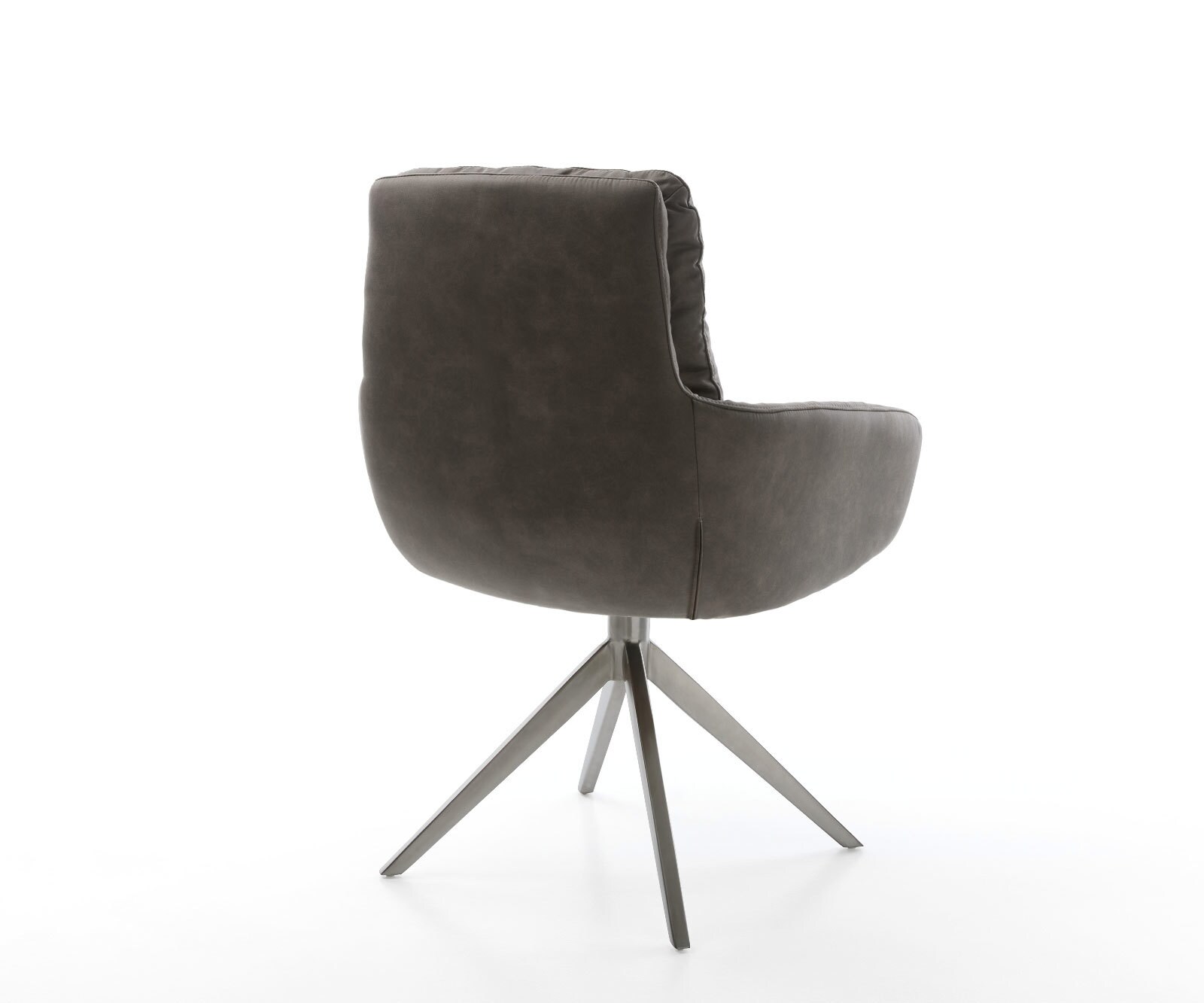 Draaistoel Abelia-Flex met armleuning microvelours antraciet vintage kruisframe breed grafiet 360° draaibaar rocker-functie 5