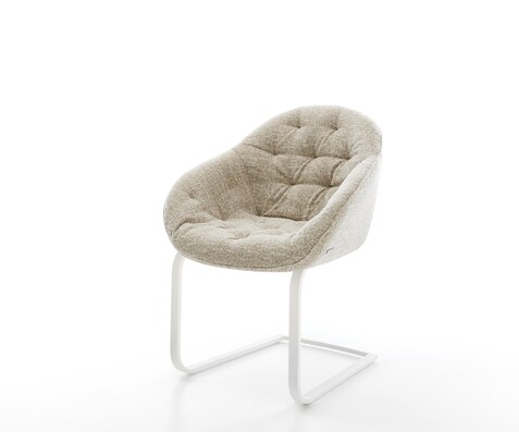 Sledemodel Gaio-Flex geweven stof beige sledemodel vlak wit