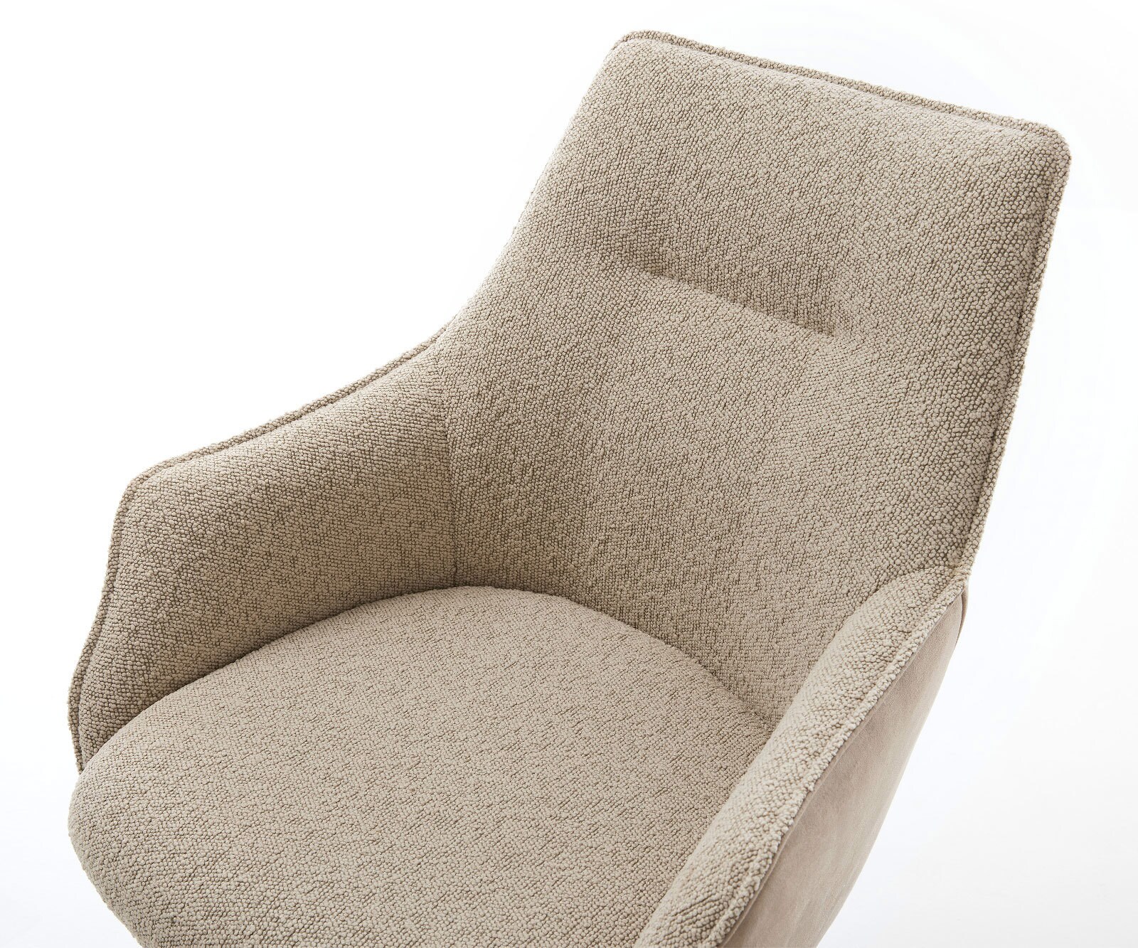 Draaistoel Alja-Flex met armleuning materiaalmix mud houten frame hoekig natuur 180° draaibaar pocketveer kern 3