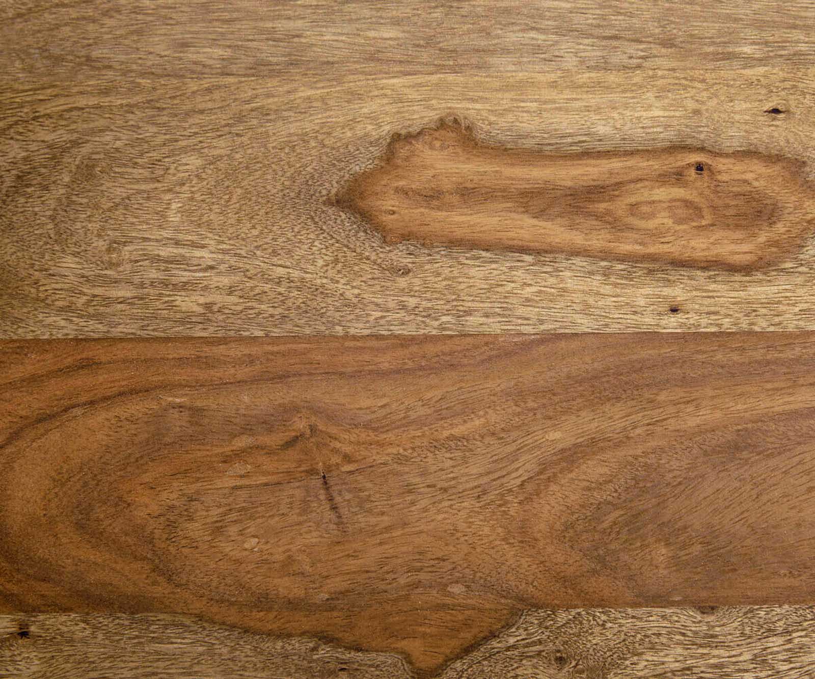 Lowboard Wyatt 175 cm sheesham naturel 2 deuren 1 klep basis ovaal roestvrij staal 2