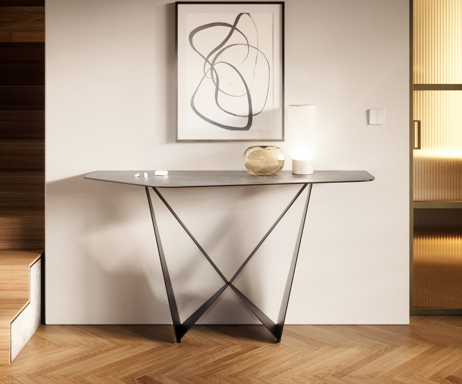 Consoletafel Edge keramiek polygonale vorm 5