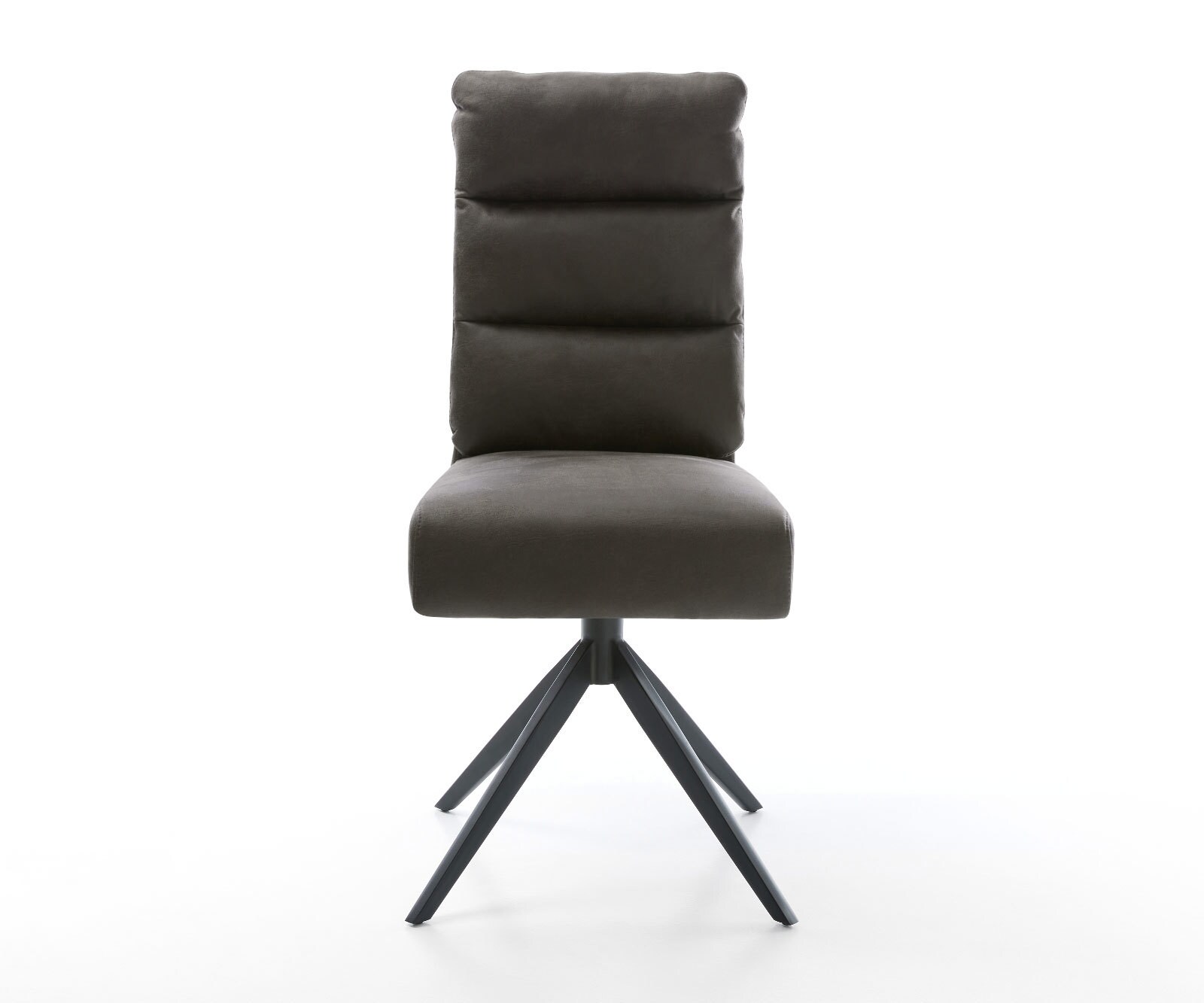 Draaistoel Pela-Flex microvelours antraciet vintage kruisframe breed zwart 360° draaibaar rocker-functie pocketveer kern 1