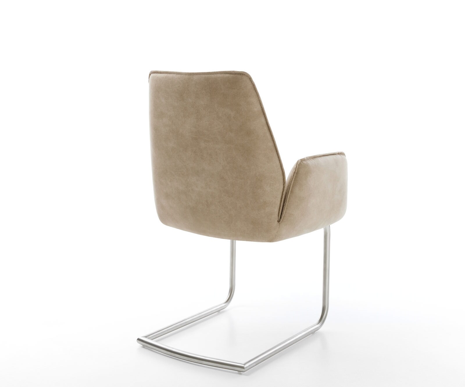 Sledemodel Zoa-Flex microvelours beige vintage sledemodel rond roestvrij staal pocketveer kern 5
