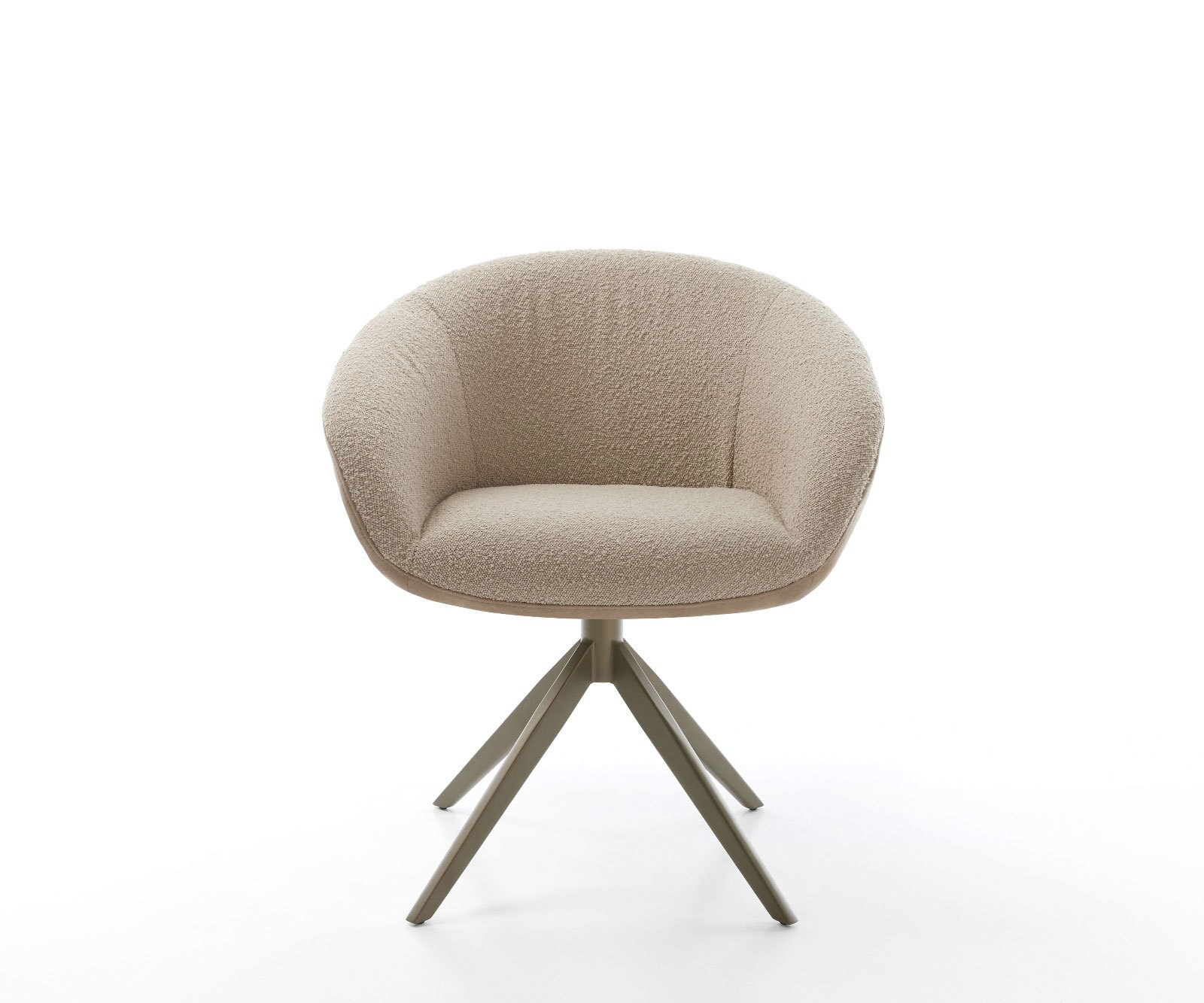 Draaistoel Vinka-Flex met armleuning materiaalmix mud kruisframe breed afwerking met titanium 360° draaibaar rocker-functie pocketveer kern 1