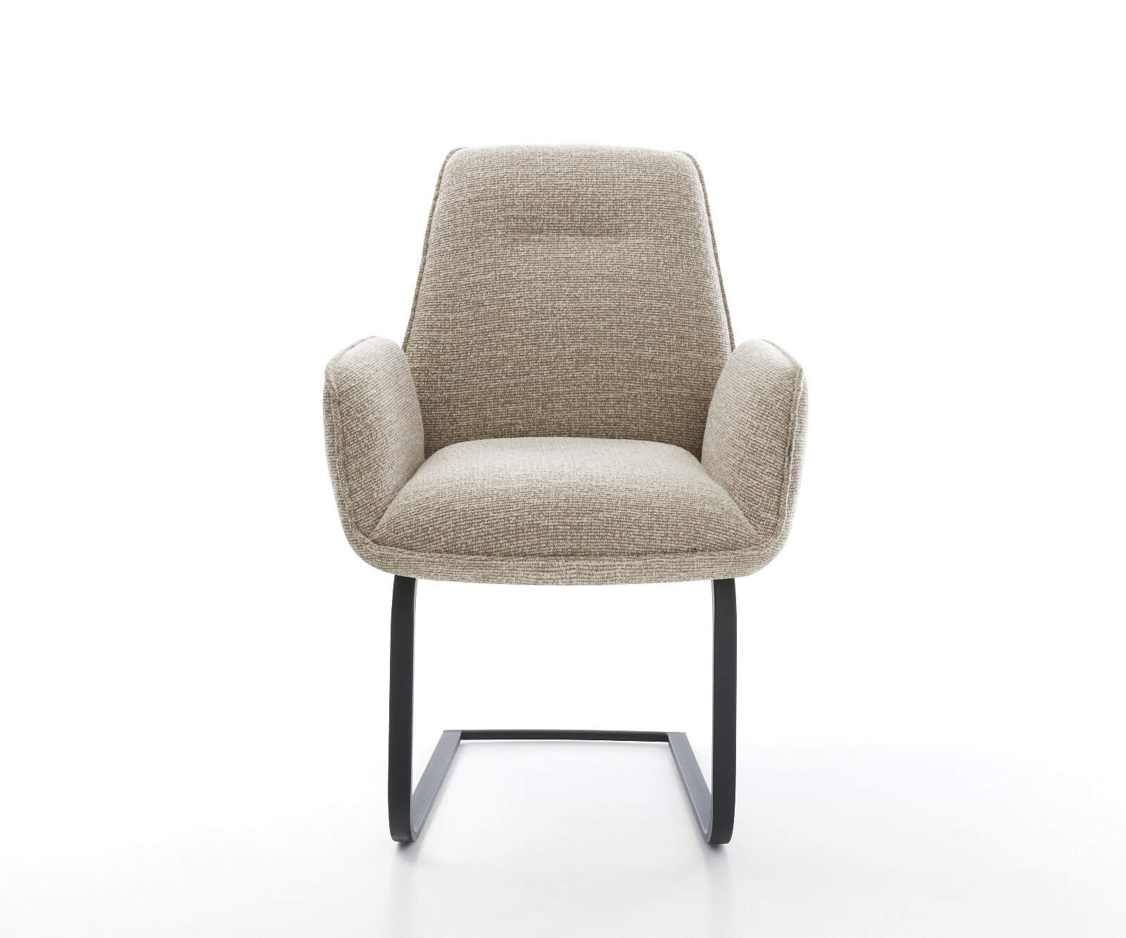 Sledemodel Zoa-Flex geweven stof beige sledemodel vlak zwart pocketveer kern 2