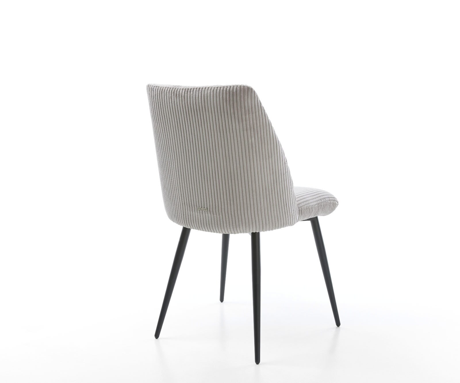 Eetkamerstoel Elso-Flex koord zilver grijs 4-poot conisch zwart pocketveer kern 5