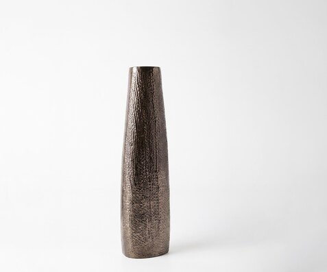 Vaas Conico B14 x D9 x H48 cm Aluminium Mokka Bronze Gegoten