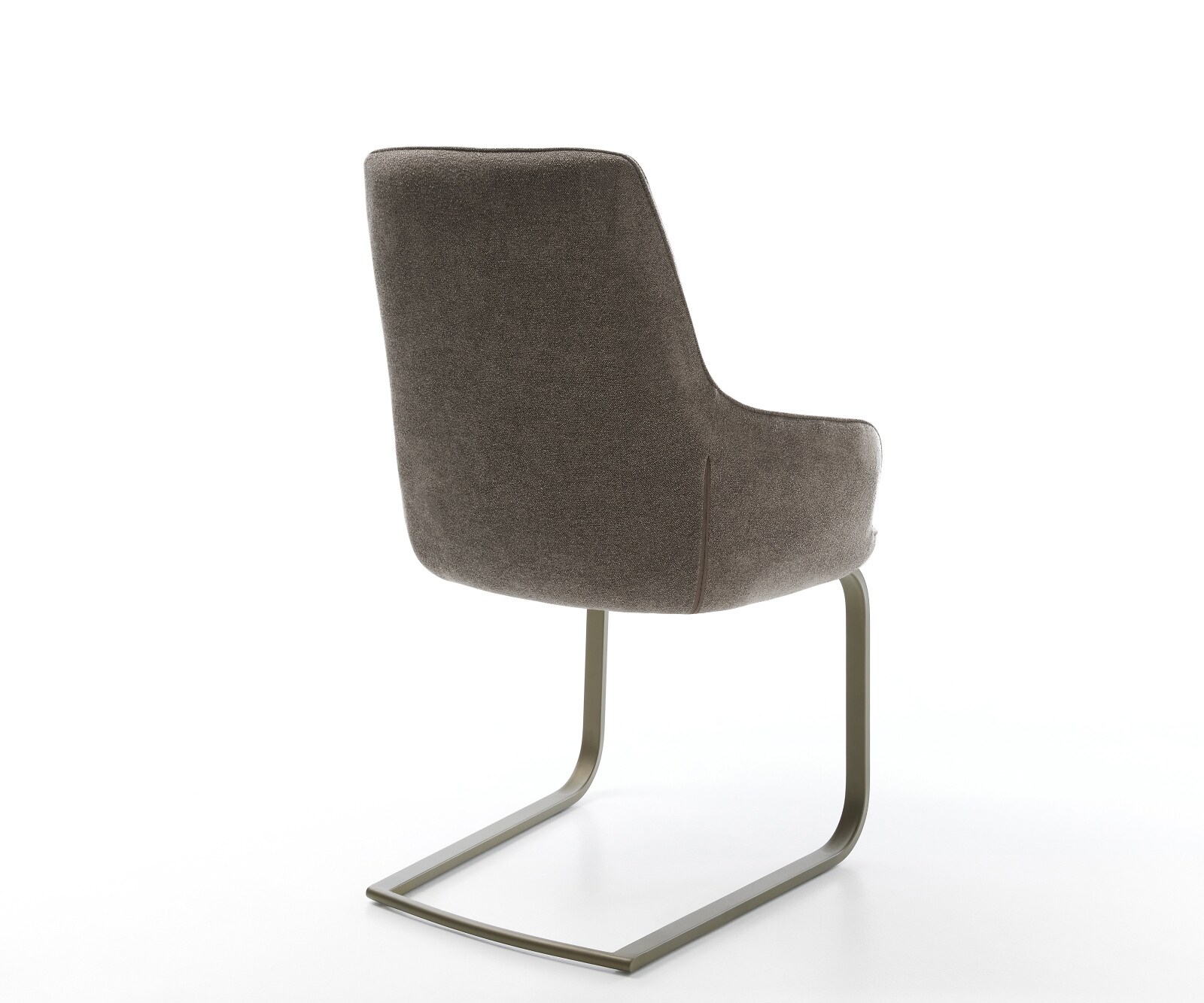 Sledemodel Zelia-Flex met armleuning zachte stof met structuur taupe sledemodel vlak afwerking met titanium pocketveer kern 4
