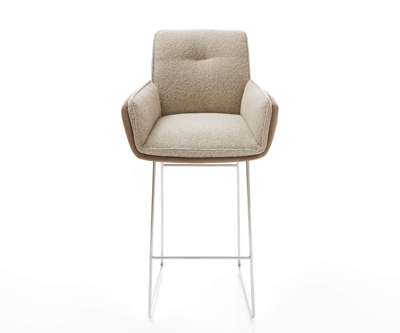 Barkruk Nela-Flex sledeframe roestvrij staal materiaalmix modder pocketvering 1 Barkruk Nela-Flex sledeframe roestvrij staal materiaalmix modder pocketvering 1