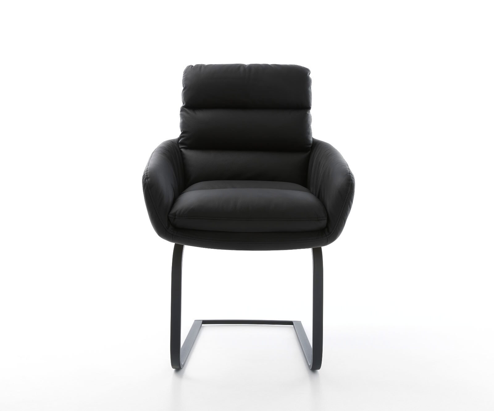 Sledemodel Abelia-Flex met armleuning echt leer zwart sledemodel vlak zwart 1 Sledemodel Abelia-Flex met armleuning echt leer zwart sledemodel vlak zwart 1