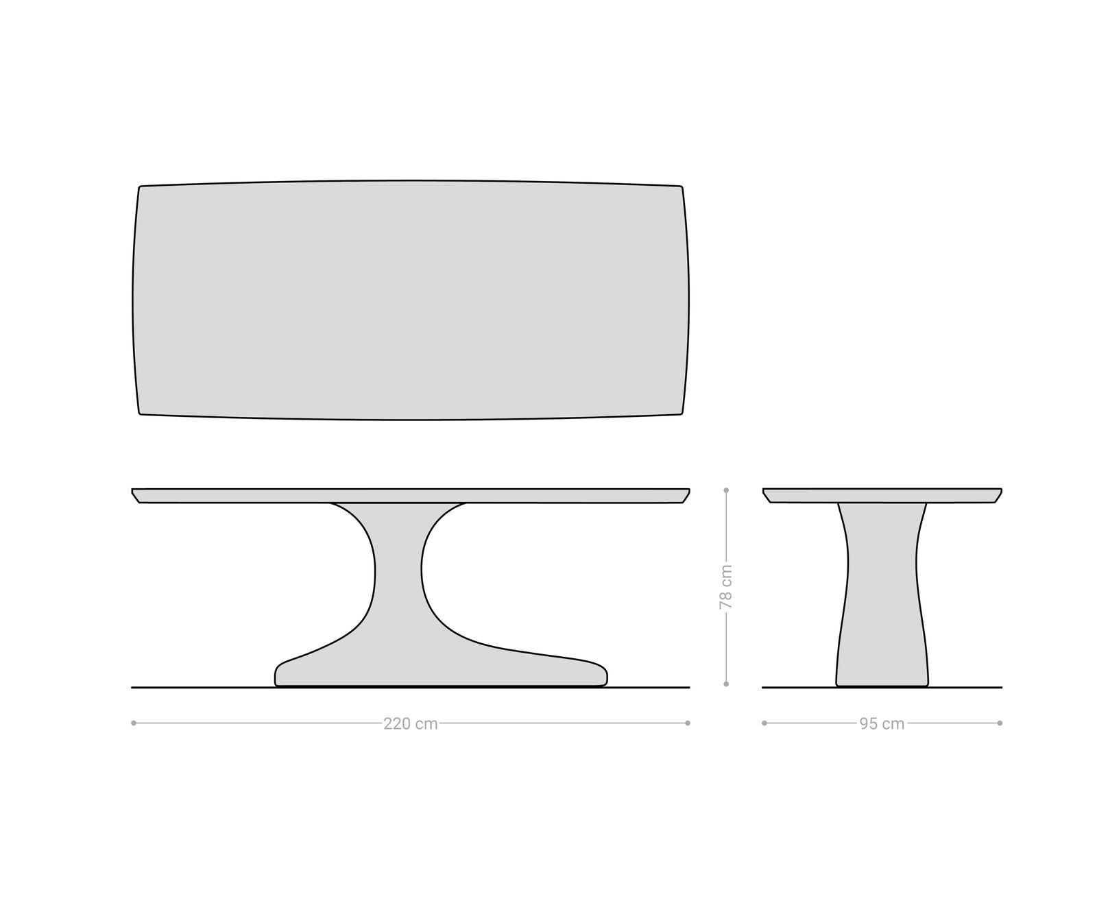 Eettafel Jalta 220x95 cm acacia massief natuur 6 Eettafel Jalta 220x95 cm acacia massief natuur 6