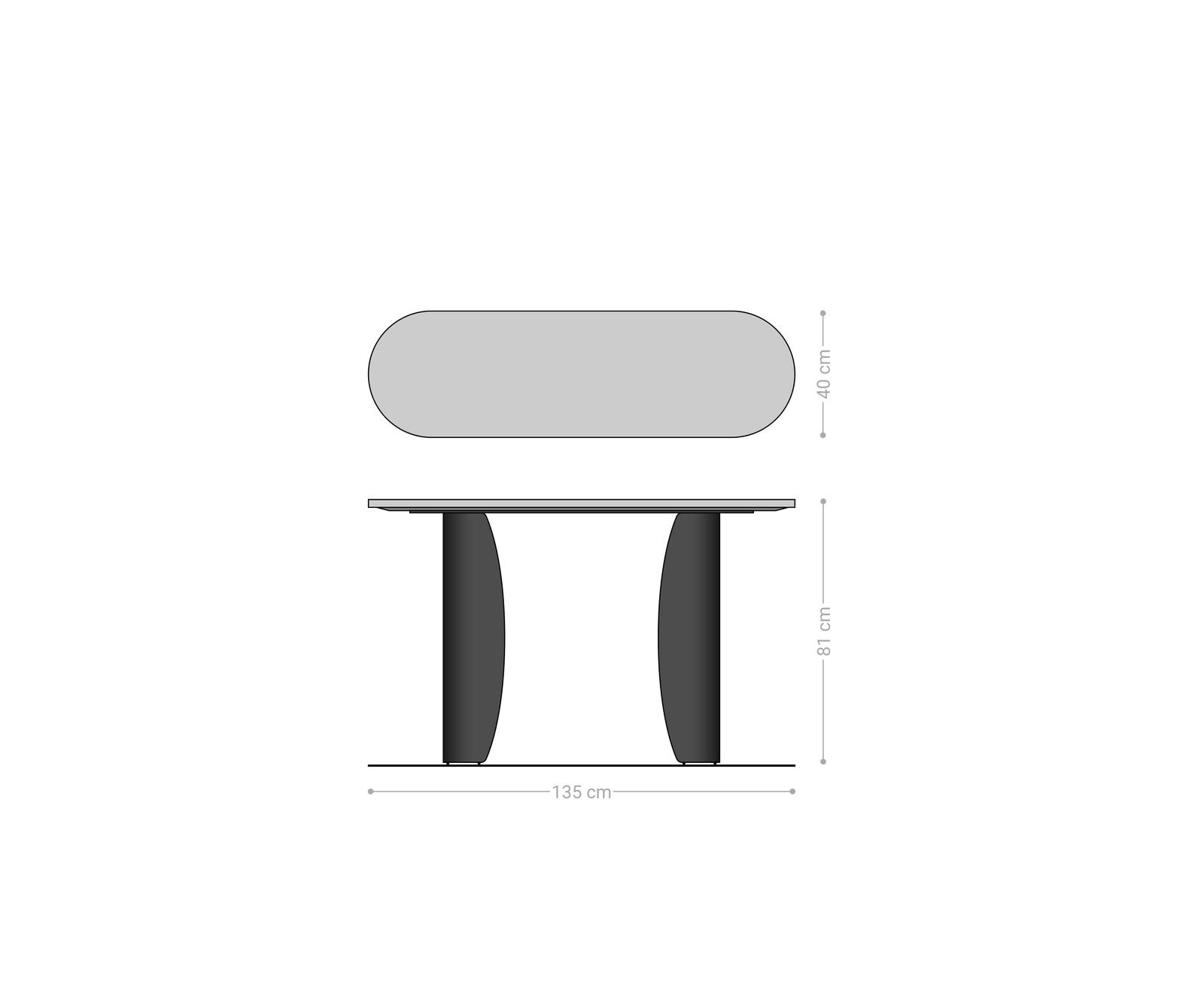 Consoletafel Solena 135x40 cm marmer zwart zilver metaal zwart antiek 5