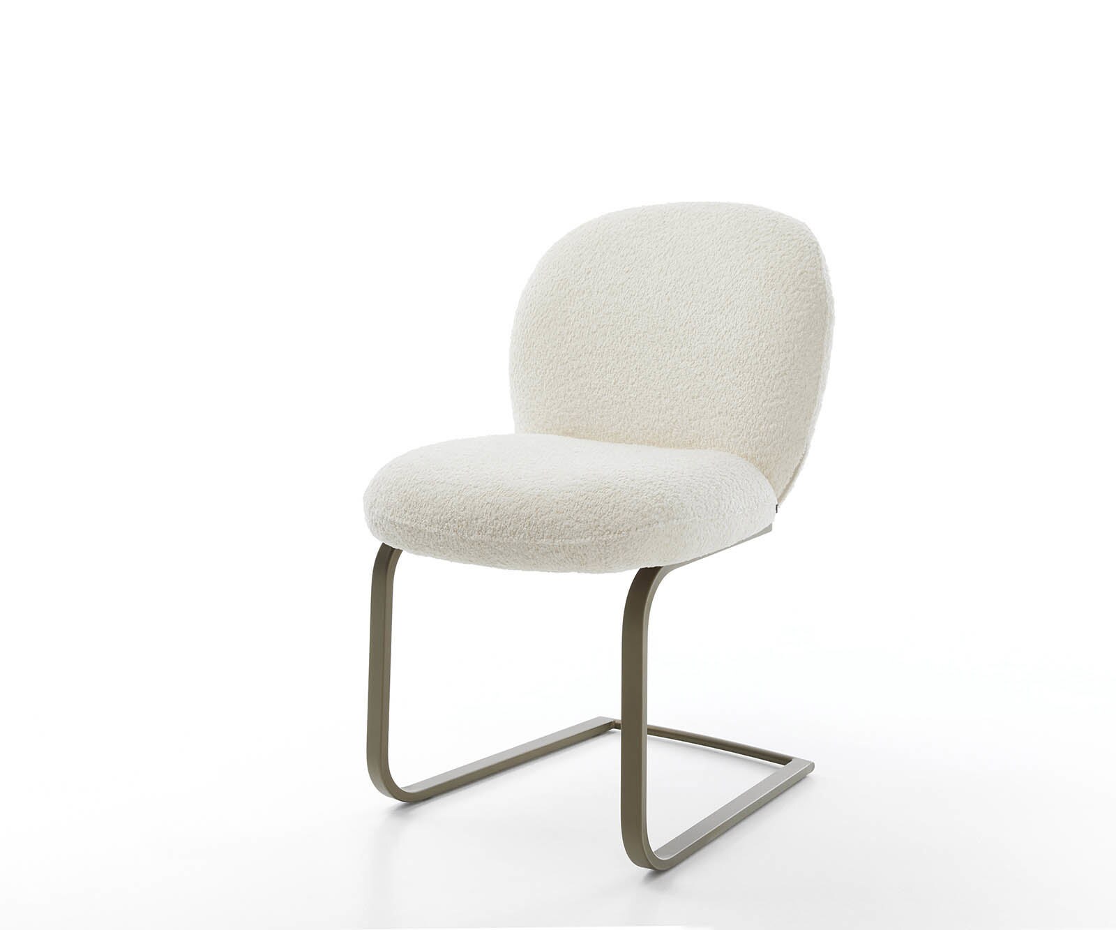 Sledemodel Nube-Flex bouclé wit sledemodel vlak afwerking met titanium pocketveer kern 1