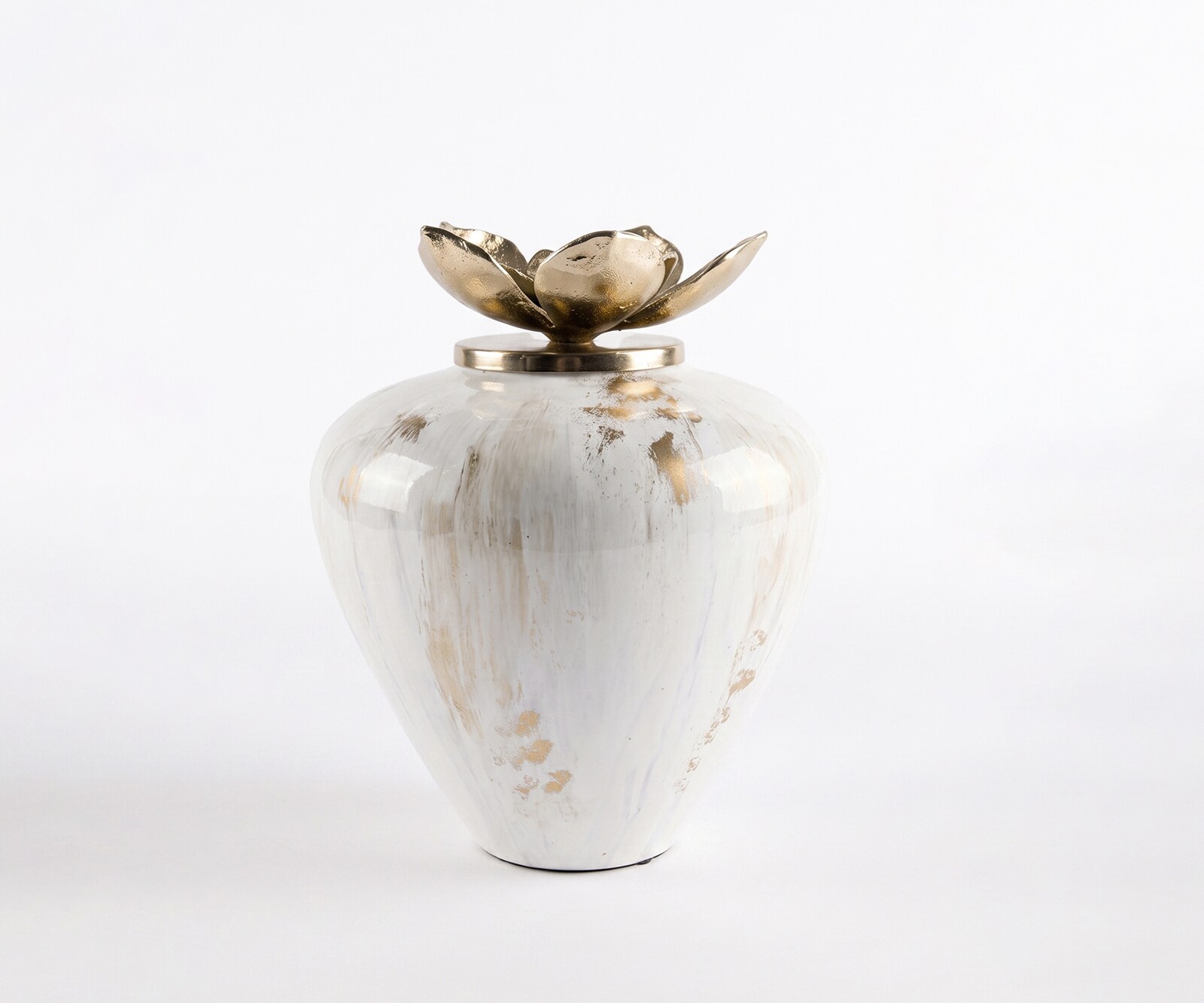Vaas Florena B29 x D29 x H35 cm Glas Kintsugi Handgemaakt