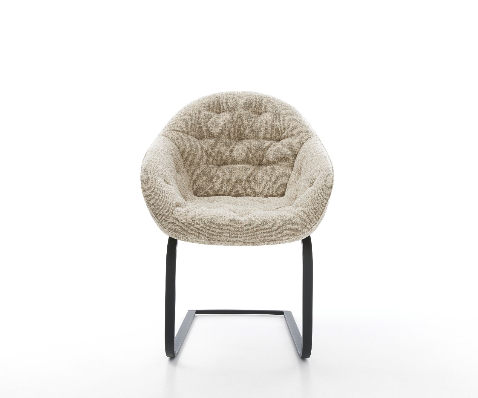 Sledemodel Gaio-Flex geweven stof beige sledemodel vlak zwart 1