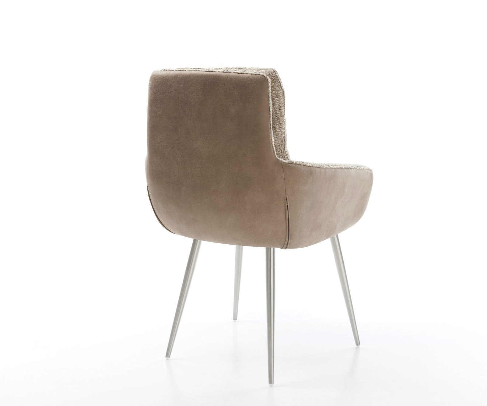 Eetkamerstoel Abelia-Flex met armleuning materiaalmix mud 4-poot conisch roestvrij staal 4 Eetkamerstoel Abelia-Flex met armleuning materiaalmix mud 4-poot conisch roestvrij staal 4