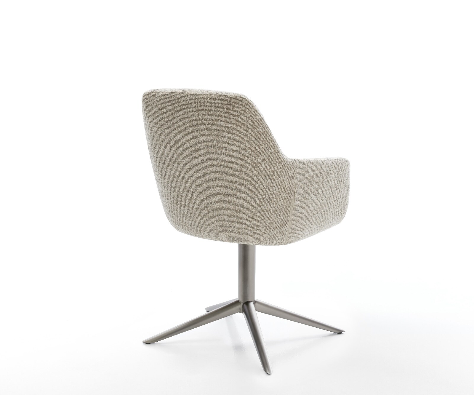 Draaistoel Pejo-Flex geweven stof beige kruispoot grafiet 360° draaibaar rocker-functie pocketveer kern 4