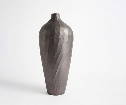 Vaas Torvia B17 x D17 x H41 cm Aluminium Hämatit Handgemaakt