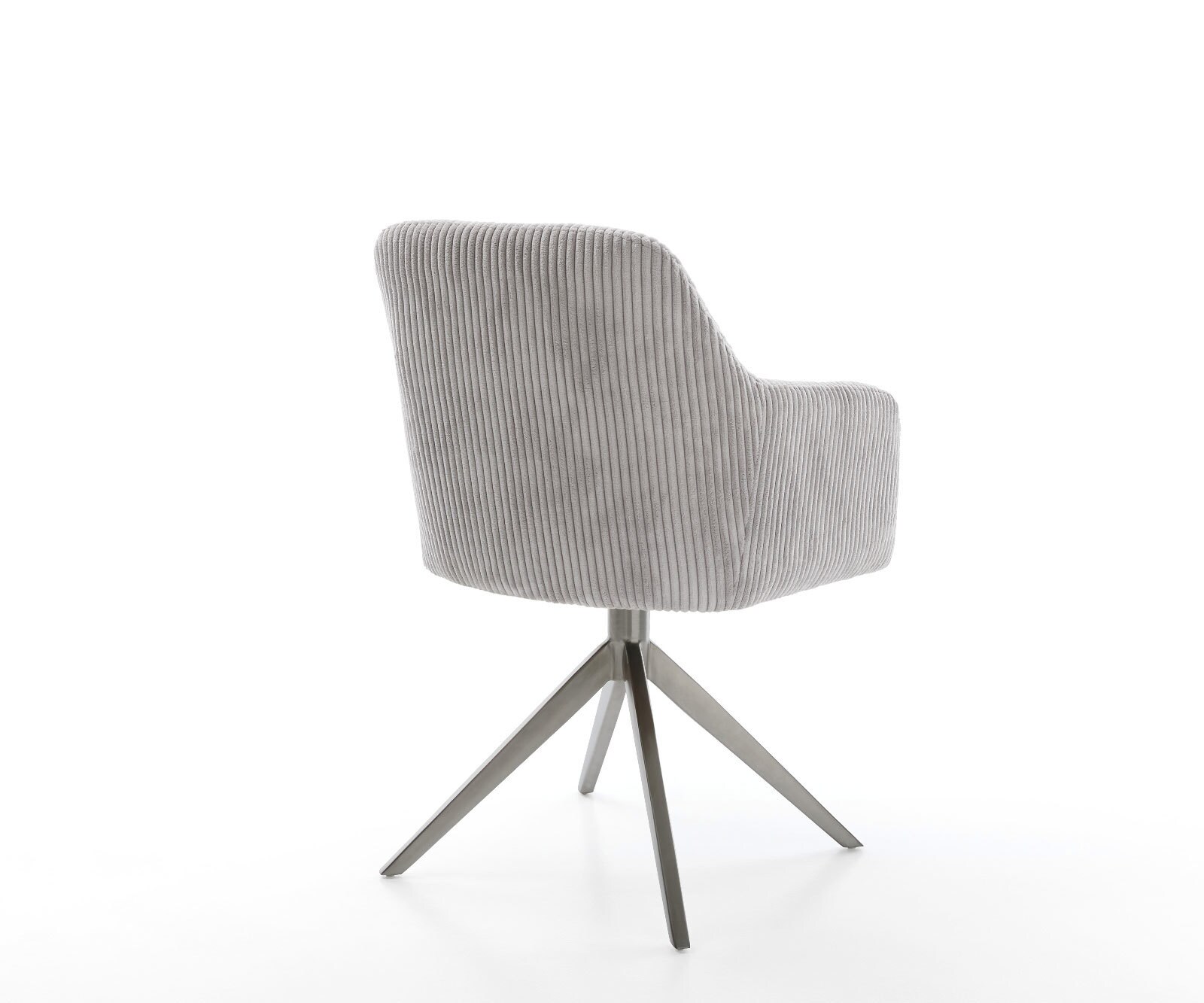 Draaistoel Greg-Flex koord zilver grijs kruisframe breed grafiet 360° draaibaar rocker-functie pocketveer kern 4