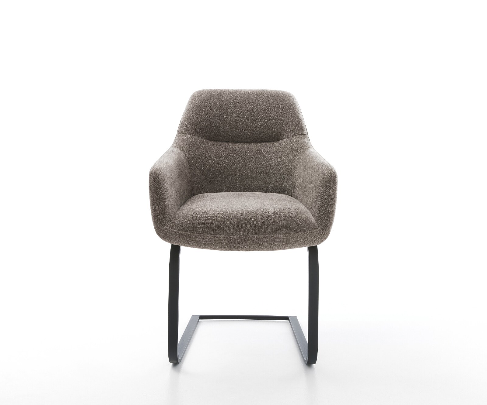 Sledemodel Pejo-Flex zachte stof met structuur taupe sledemodel vlak zwart pocketveer kern 2